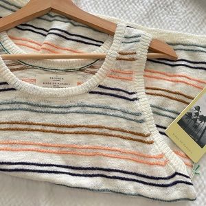 Trovata Slub Supima Cotton striped Knit Tank